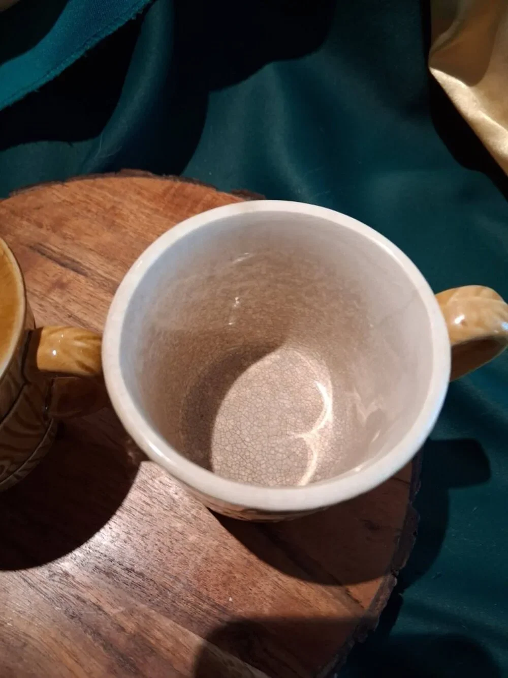 Vintage Royal Sealy Japan Faux Wood Grain Creamer Sugar Bowl Coffee Mug Set